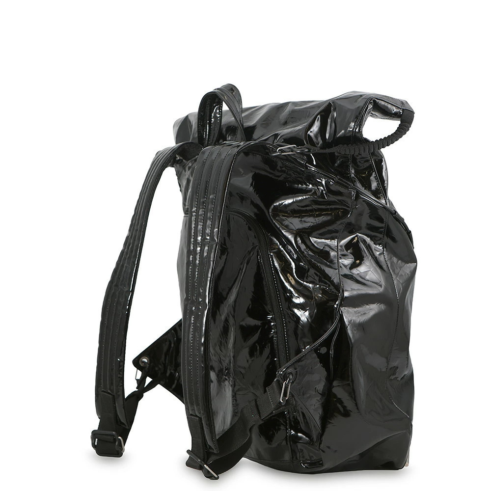 Bottega Veneta Bag Patent Vernis Leather Tent Backpack Black